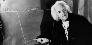 doc brown at chalkboard