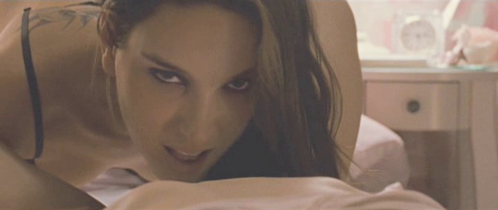 Screen capture of the girl during the sex-scene