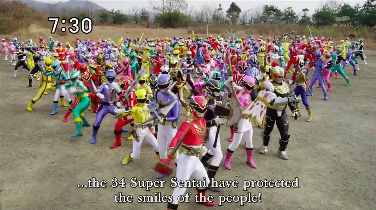 The first 34 Super Sentai